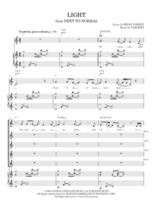 Light from Next to Normal Sheet Music for Soprano, Alto, Tenor, Bass ...