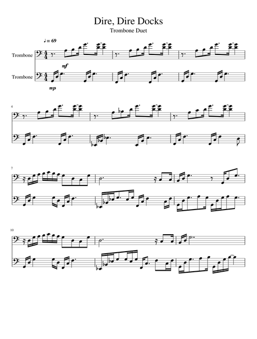 Mario 64: Dire, Dire Docks - Trombone Duet