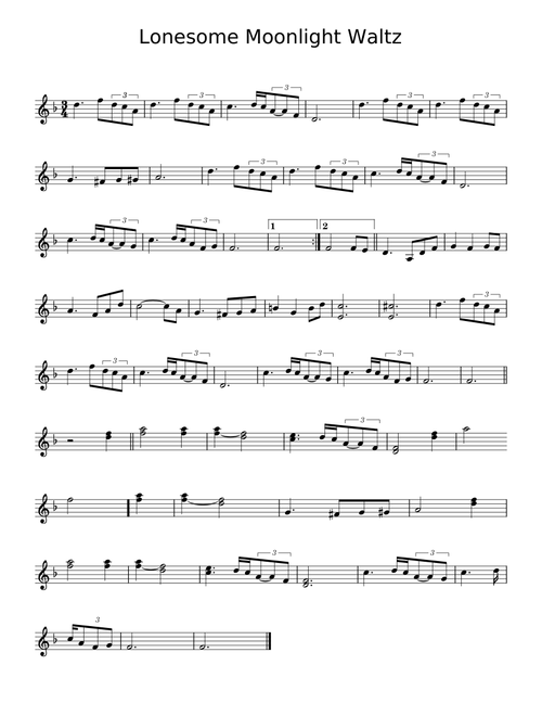 Lonesome Moonlight Waltz - Bill Monroe