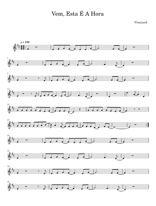 Vem, esta é a hora - Vineyard Music