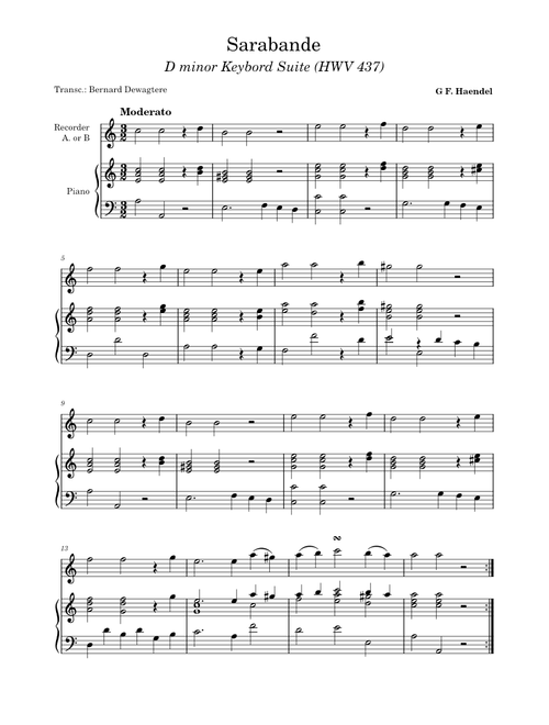 Sarabande - Händel (Recorder)