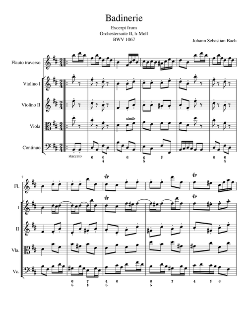 Badinerie - Orchestersuite No. 2, BMW 1067