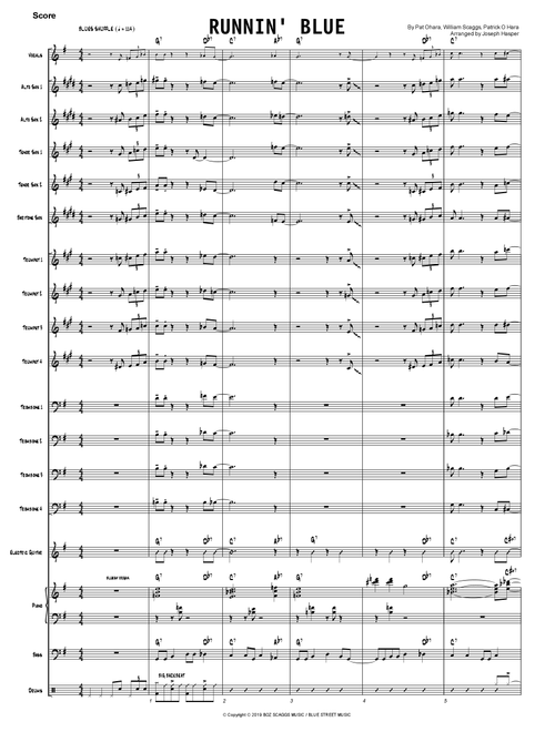 Runnin Blue (Arr. Joseph Hasper) - Boz Scaggs (Jazz Ensemble)