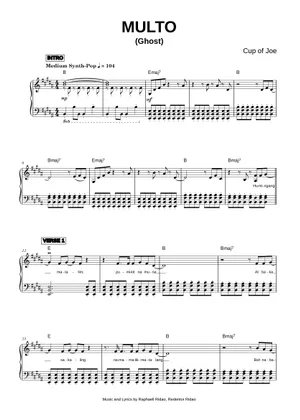 Notes For Multo Play Official version of Multo (Ghost) Sheet Music by Cup of Joe for ...