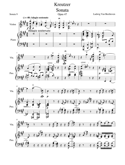 Beethoven Sonata Kreutzer (n°9)