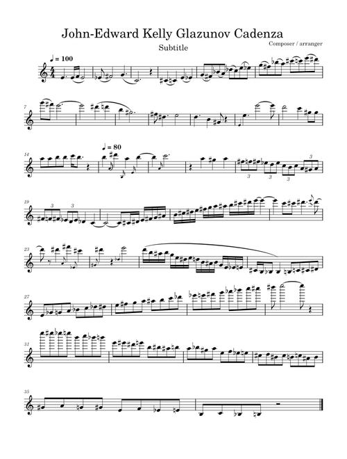 Saxophone Concerto, Op.109 – Aleksandr Glazunov