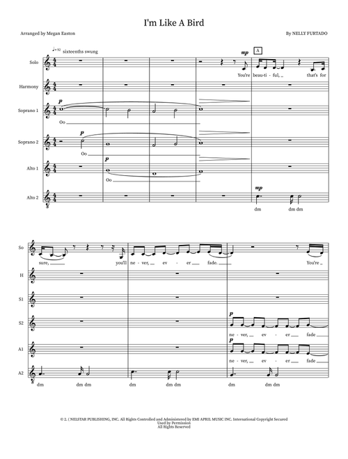 I'm Like A Bird (Arr. Megan Easton) - Nelly Furtado (Choral)