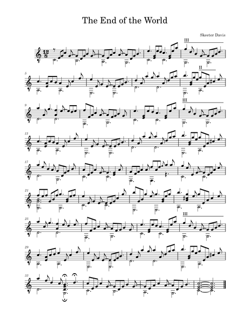 The end of the world – Skeeter Davis