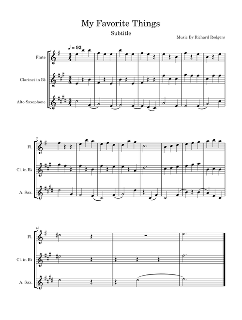 My favorite things – John Coltrane My Favorite Things