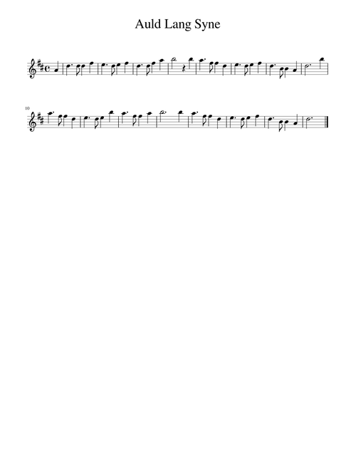 Auld Lang Syne