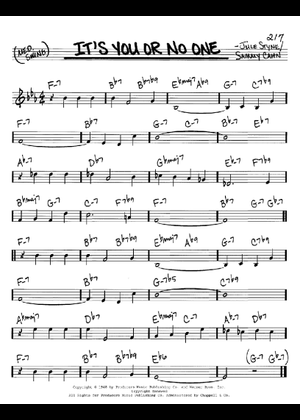 It's You Or No One (Lead sheet with lyrics ) Sheet Music with Chords ...