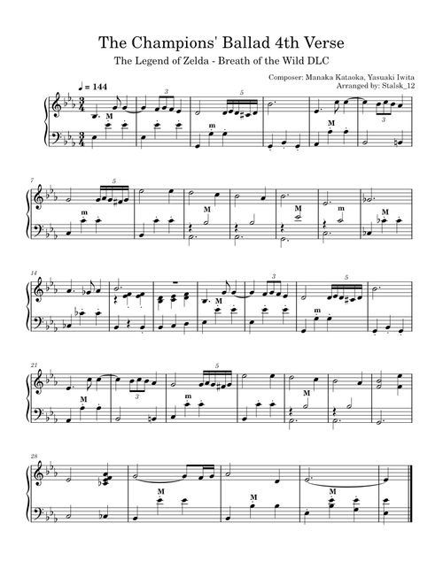 The Champions' Ballad 4th verse – Accordion
