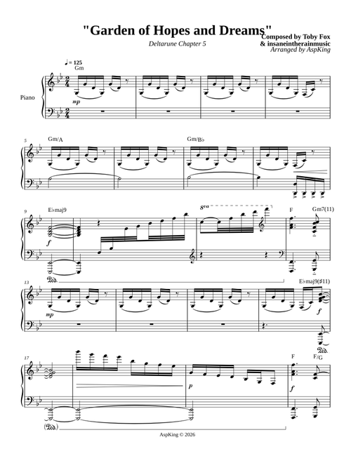 Garden of Hopes and Dreams — Toby Fox, Carlos Eiene / insaneintherain - Deltarune Chapter 5