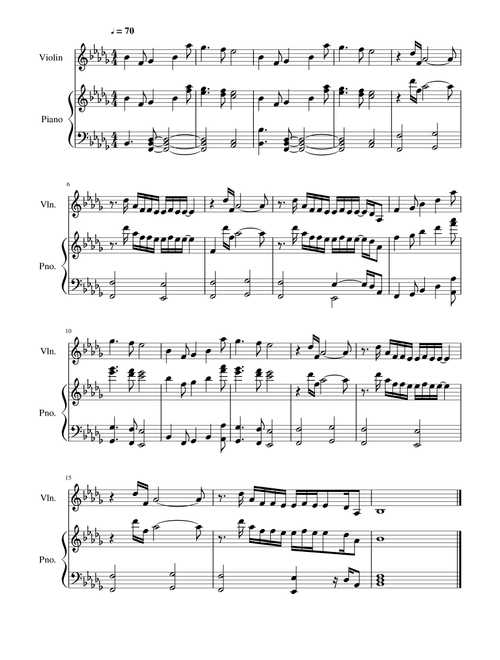 All Of The Lights (Arr. LeeAngelo Rush) - Kanye West (Violin and Piano)