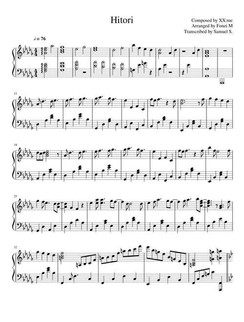Hitori (Fonzi M arrangement)