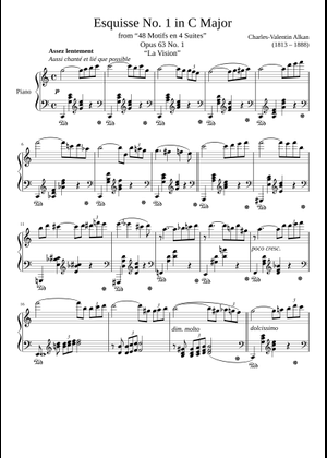 Esquisse Opus 63 No. 12 in E♭ Minor Sheet Music for Piano (Solo