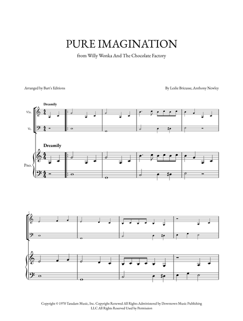 Pure Imagination (Arr. Bart's Editions) - Mormon Tabernacle Choir (Instrumental Duet and Piano)