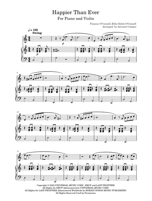 Happier Than Ever - violin