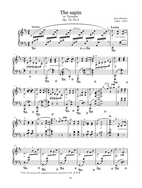 The sapin, Op.75 n.5 - Jean Sibelius