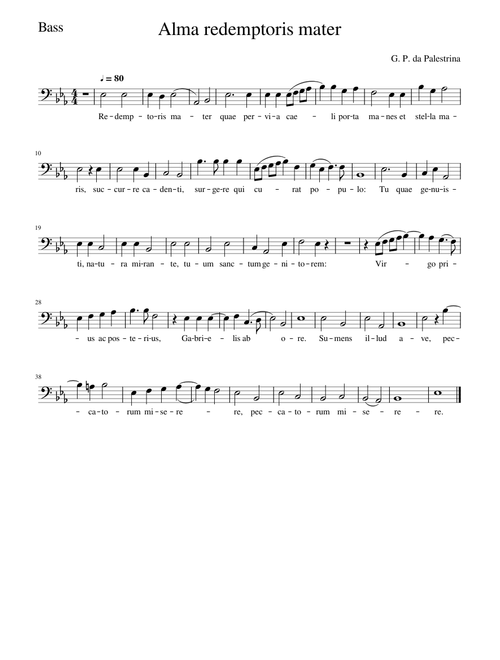 Alma redemptoris mater-Bass