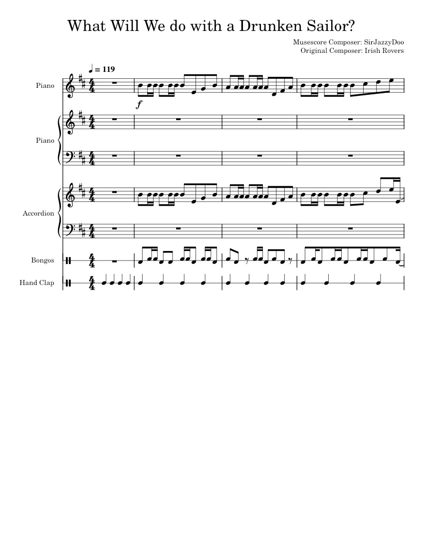 Drunken sailor accordion 2025