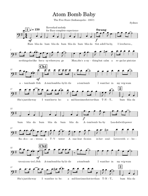 Atom Bomb Baby [for Bass]