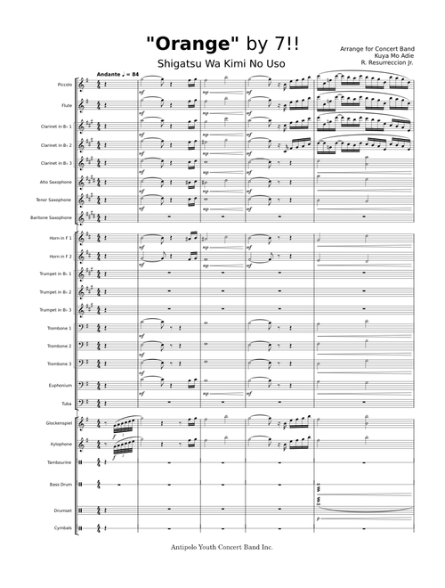 Orange by 7!! -Concert Band (Arr:Kuya Mo Adie)