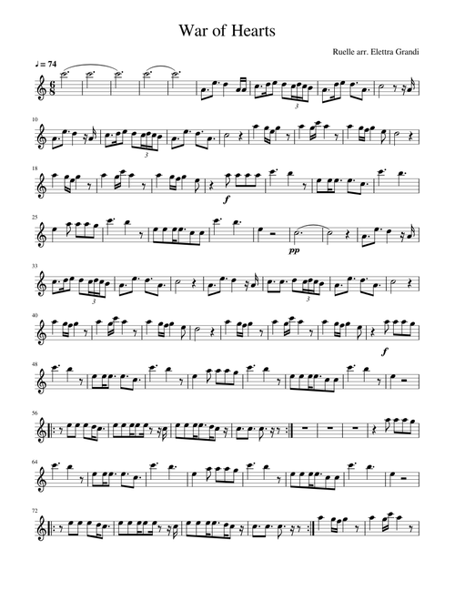 War of Hearts - Flute solo