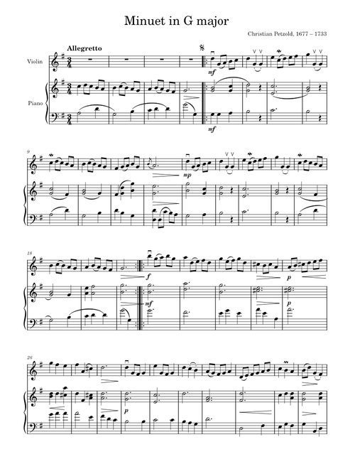 Minuet in G major