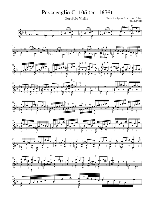 Guardian Angel Passacaglia – Heinrich Ignaz Franz von Biber