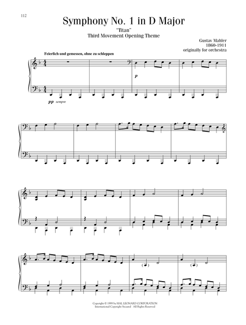 Symphony No. 1 in D Major ("Titan") - Gustav Mahler (Piano Solo)