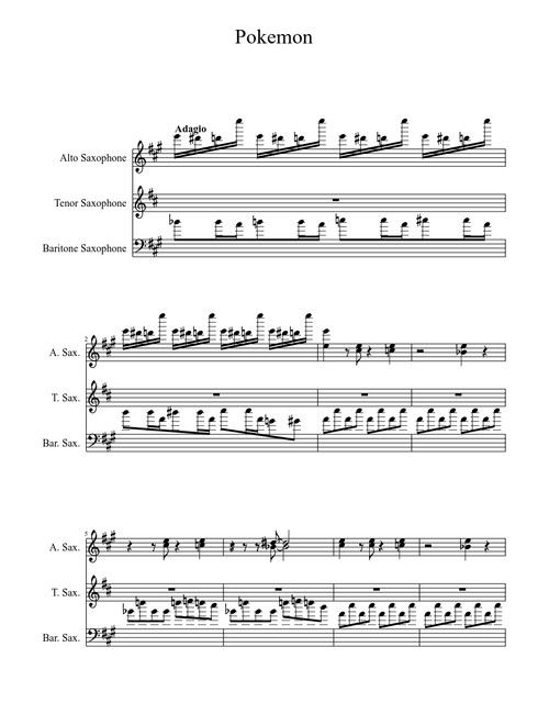 Pokemon RBY Wild Pokemon Battle (For saxes)