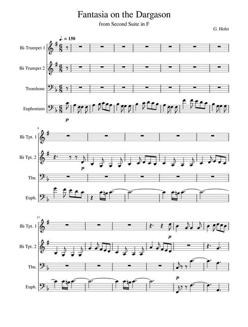 Fantasia on the Dargason - Second Suite in F (Arr. Edward Fall) - Gustav Holst (Brass Ensemble)