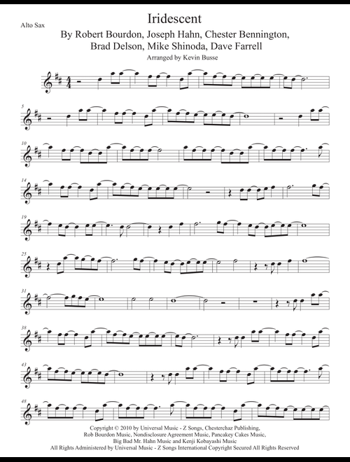 Iridescent (Arr. Kevin Busse) - Linkin Park (Alto Sax Solo)