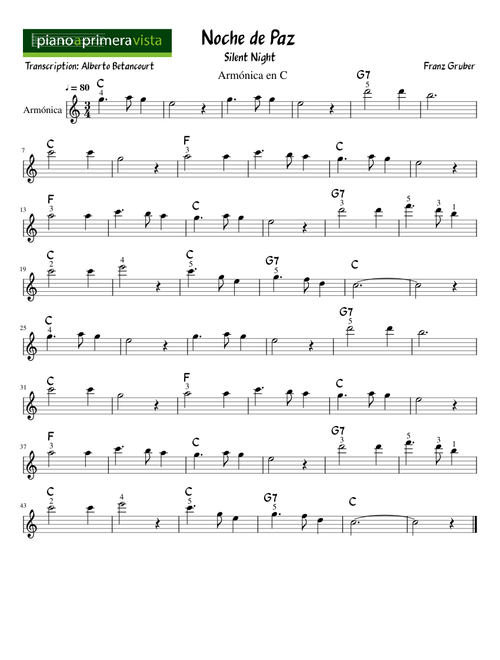 Noche de Paz – Franz Gruber - Armónica C