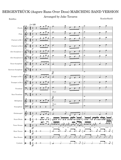 BERGENTRÜCK (Asgore Runs Over Dess) MARCHING BAND VERSION