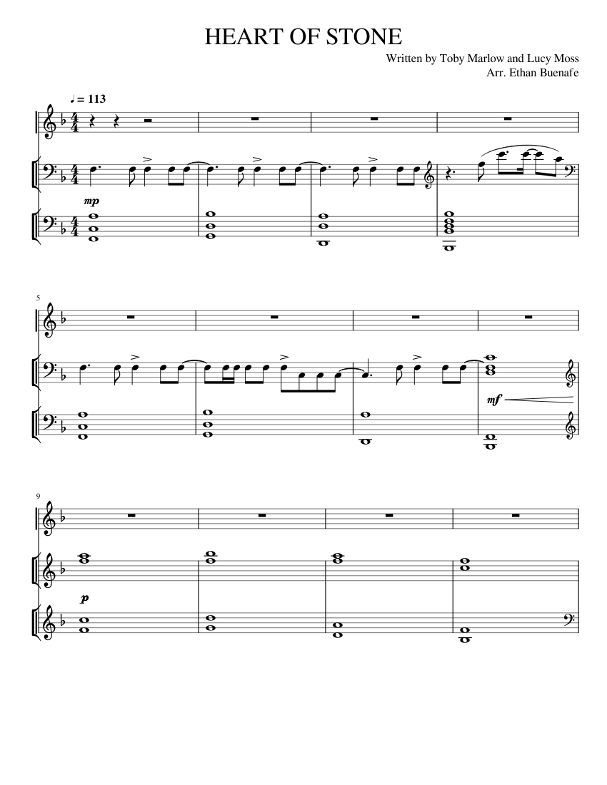 Heart of Stone (From SIX The Musical) Sheet music for Piano (Solo