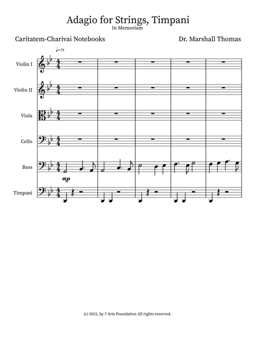 Adagio for Strings, Timpani - Celebrity Chamber Players (Large Ensemble)