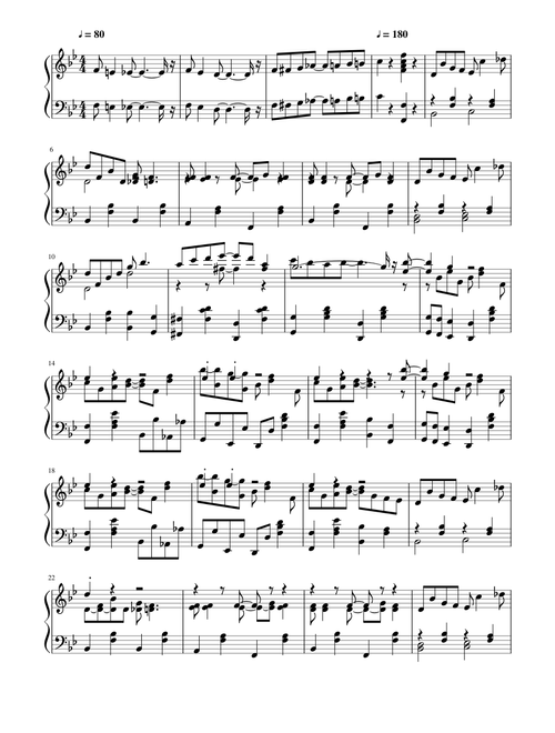 Magnetic Rag Piano Roll Transcribed