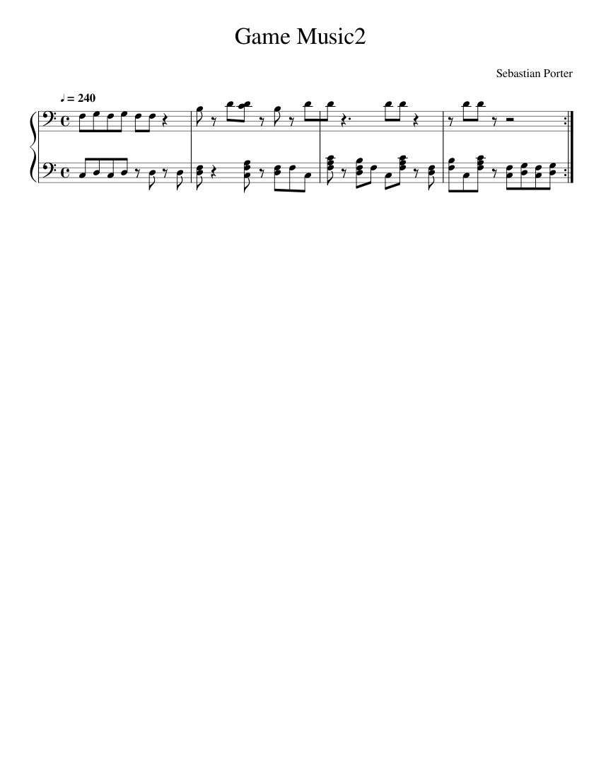 Game Music2 Sheet music for Piano (Solo) Easy | Musescore.com