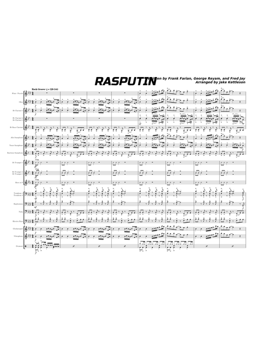 Rasputin (Pep Band Arrangement)