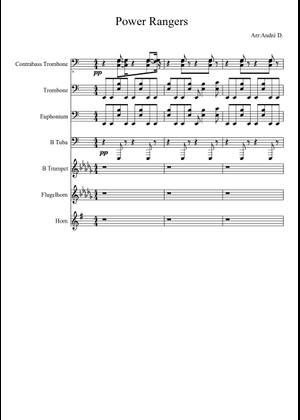 Power rangers theme - Misc Television Sheet Music for Tuba (Brass Duet ...