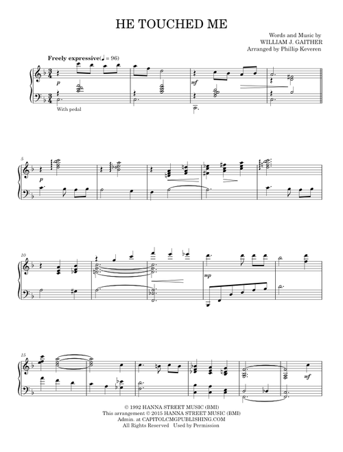 He Touched Me - William J. Gaither (Piano Solo)