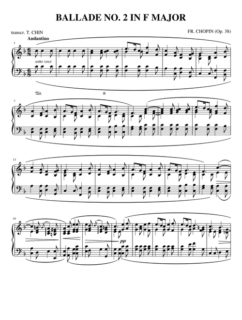 Chopin - Ballade No. 2 in F Major (Op. 38)