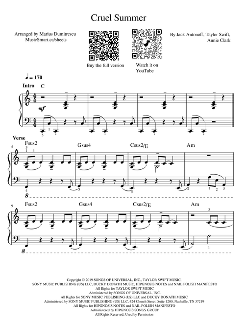 Cruel Summer – Taylor Swift