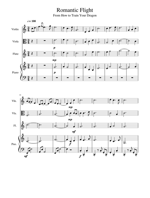 Romantic Flight Theme from How To Train Your Dragon