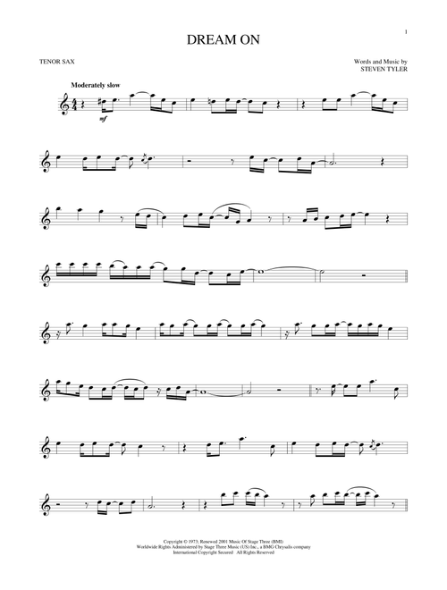Dream On - Aerosmith (Tenor Sax Solo)