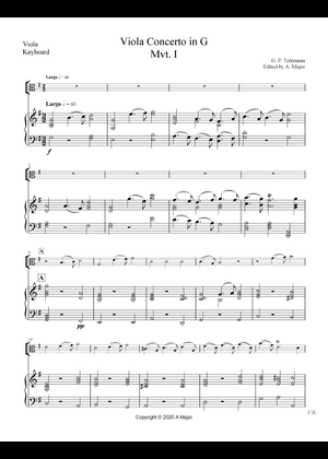Telemann, G. P. _ Concerto à 4 G-Dur, TWV 43:G6 Sheet Music