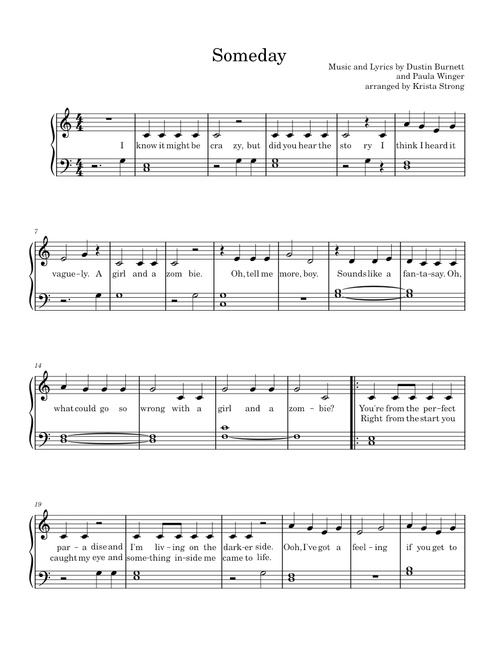 Someday (from Disney's Zombies) – Dustin Burnett Someday (Zombies) Easy Piano