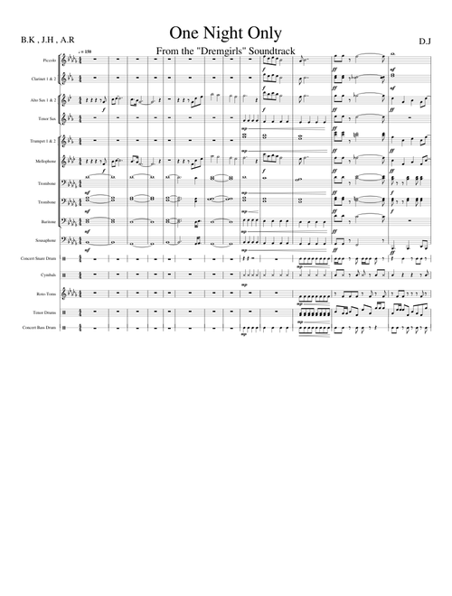 One Night Only - Dreamgirls (Band Arrangement by Desi Jenkins)